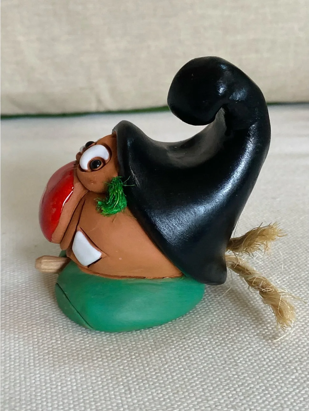 Witch of Happiness Ceramic Folk Art Figurine Handcrafted Mondoñedo Galicia